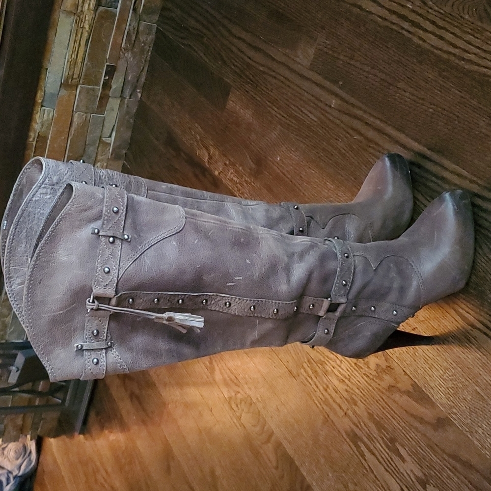 Sexy Gianni Bini High Heel Leather Boots